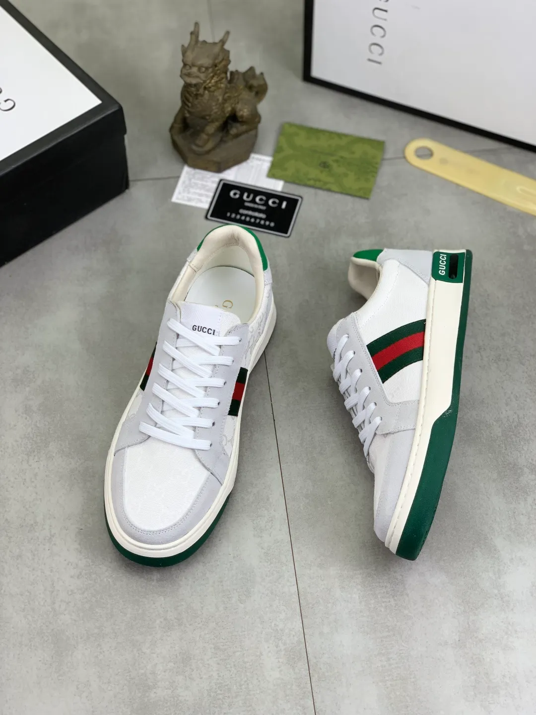 Men's men's shoes 💰P420💰【New model】 🆘 The latest model from Gucci official website🎁Classic casual and fashionable men's shoes👟Best model💥The style is simple and elegant, exclusive for trendy men. Unique official website latest brand elements👑Gucci original decoration, fashionable and generous, the fabric is made of original soft calfskin➕Comfortable soft pigskin lining ✅Wear-resistant rubber outsole specified on the official website_Full of elasticity, the classic model taken at the counter 🎬Color: 3️⃣colors available😍Number of codes: 38-44 (45 46 customized)